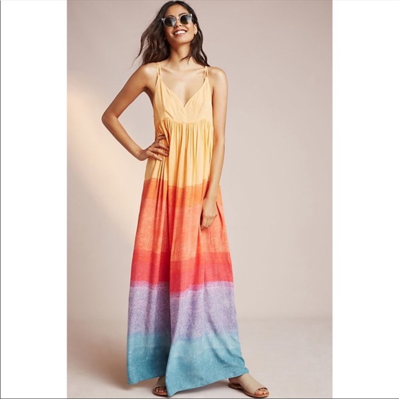 Anthropologie Dresses & Skirts - NWOT Anthro Carla Weeks rainbow dress